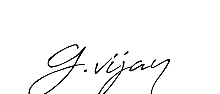 Design your own signature with our free online signature maker. With this signature software, you can create a handwritten (Antro_Vectra_Bolder) signature for name G.vijay. G.vijay signature style 7 images and pictures png