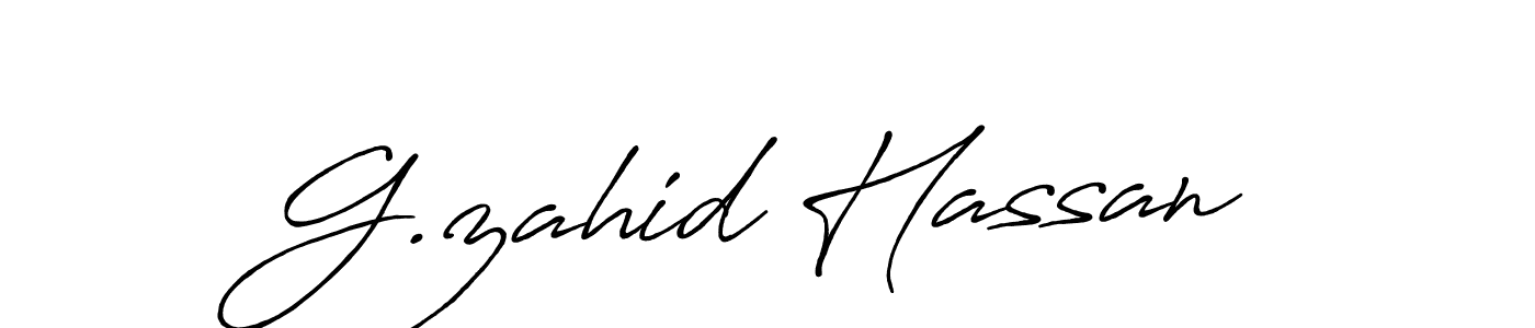 Design your own signature with our free online signature maker. With this signature software, you can create a handwritten (Antro_Vectra_Bolder) signature for name G.zahid Hassan. G.zahid Hassan signature style 7 images and pictures png