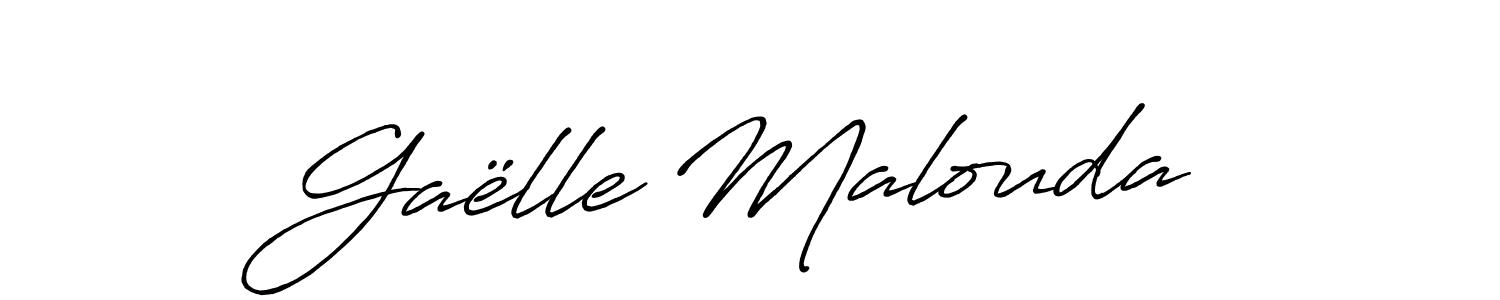 Design your own signature with our free online signature maker. With this signature software, you can create a handwritten (Antro_Vectra_Bolder) signature for name Gaëlle Malouda. Gaëlle Malouda signature style 7 images and pictures png