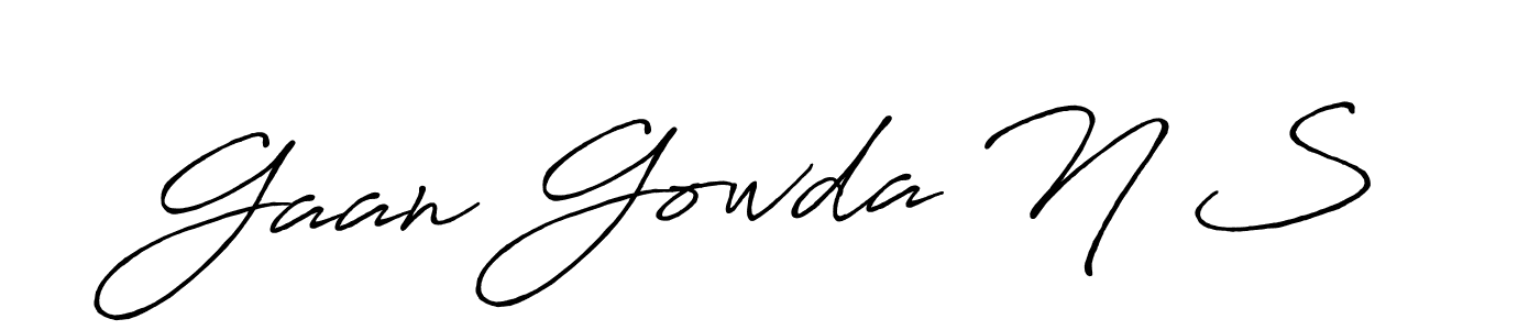 It looks lik you need a new signature style for name Gaan Gowda N S. Design unique handwritten (Antro_Vectra_Bolder) signature with our free signature maker in just a few clicks. Gaan Gowda N S signature style 7 images and pictures png