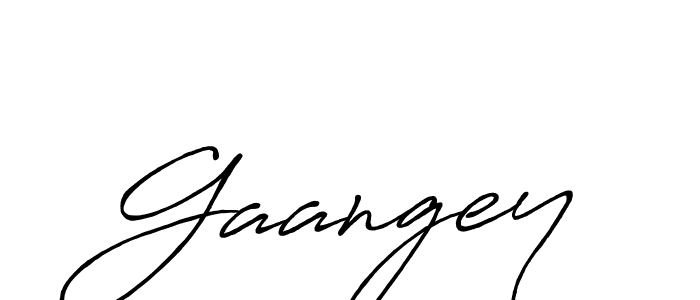 How to make Gaangey signature? Antro_Vectra_Bolder is a professional autograph style. Create handwritten signature for Gaangey name. Gaangey signature style 7 images and pictures png