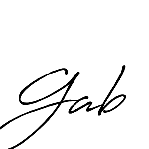 Design your own signature with our free online signature maker. With this signature software, you can create a handwritten (Antro_Vectra_Bolder) signature for name Gab. Gab signature style 7 images and pictures png