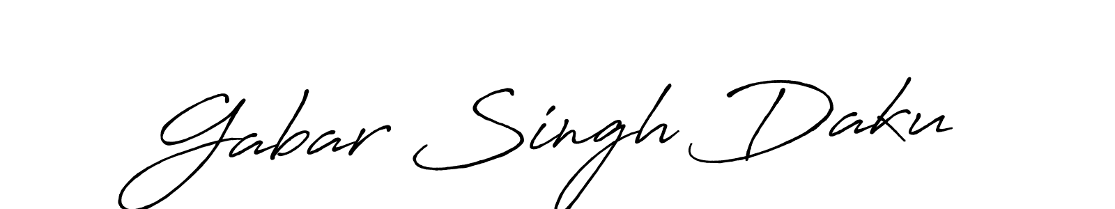 Use a signature maker to create a handwritten signature online. With this signature software, you can design (Antro_Vectra_Bolder) your own signature for name Gabar Singh Daku. Gabar Singh Daku signature style 7 images and pictures png