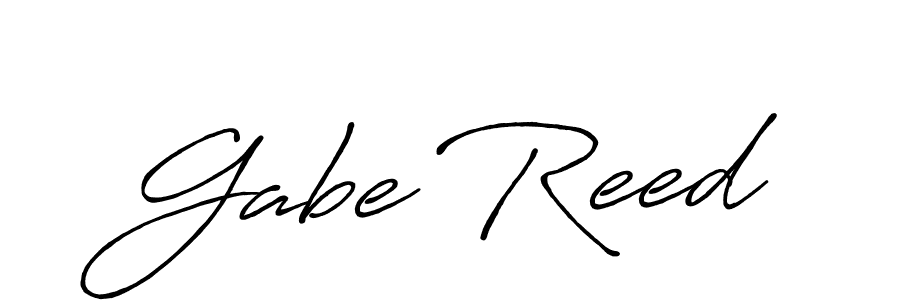 How to make Gabe Reed name signature. Use Antro_Vectra_Bolder style for creating short signs online. This is the latest handwritten sign. Gabe Reed signature style 7 images and pictures png