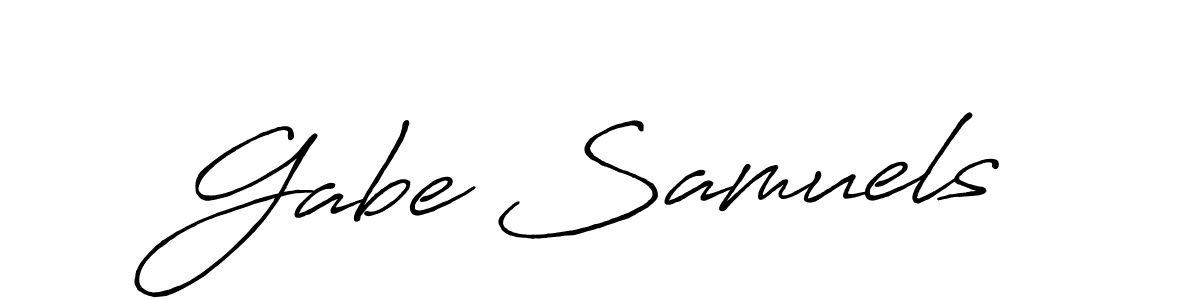 Create a beautiful signature design for name Gabe Samuels. With this signature (Antro_Vectra_Bolder) fonts, you can make a handwritten signature for free. Gabe Samuels signature style 7 images and pictures png