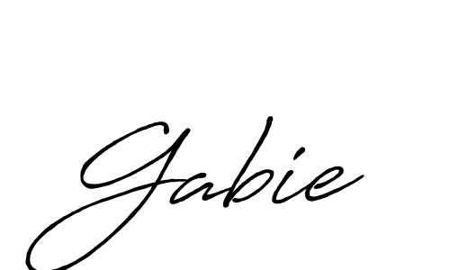 Make a beautiful signature design for name Gabie. With this signature (Antro_Vectra_Bolder) style, you can create a handwritten signature for free. Gabie signature style 7 images and pictures png