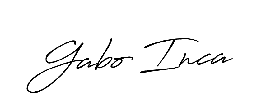How to make Gabo Inca signature? Antro_Vectra_Bolder is a professional autograph style. Create handwritten signature for Gabo Inca name. Gabo Inca signature style 7 images and pictures png