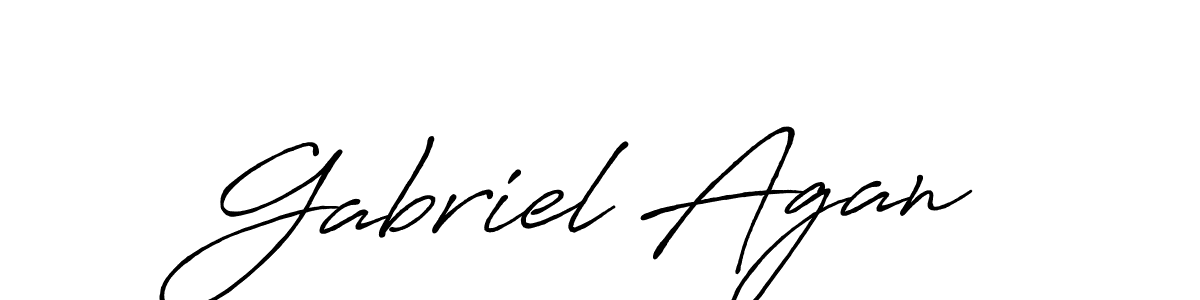 Make a beautiful signature design for name Gabriel Agan. With this signature (Antro_Vectra_Bolder) style, you can create a handwritten signature for free. Gabriel Agan signature style 7 images and pictures png