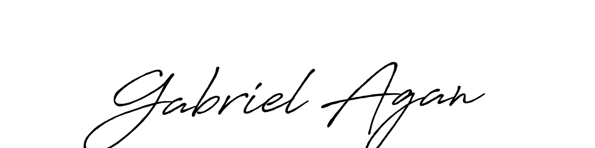 Make a beautiful signature design for name Gabriel Agan. With this signature (Antro_Vectra_Bolder) style, you can create a handwritten signature for free. Gabriel Agan signature style 7 images and pictures png