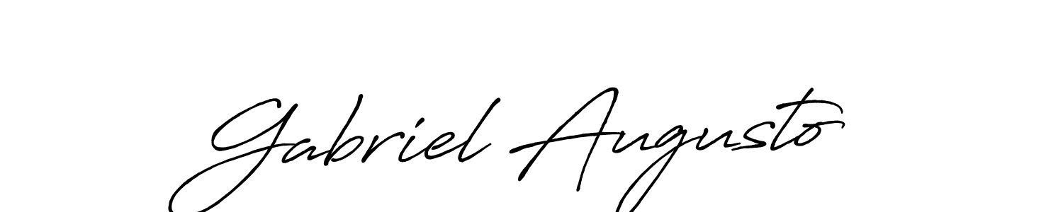 Create a beautiful signature design for name Gabriel Augusto. With this signature (Antro_Vectra_Bolder) fonts, you can make a handwritten signature for free. Gabriel Augusto signature style 7 images and pictures png