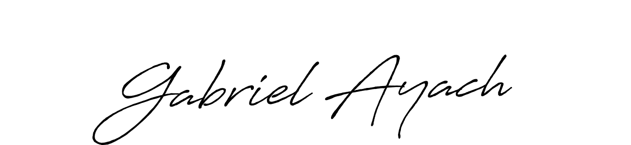 Similarly Antro_Vectra_Bolder is the best handwritten signature design. Signature creator online .You can use it as an online autograph creator for name Gabriel Ayach. Gabriel Ayach signature style 7 images and pictures png
