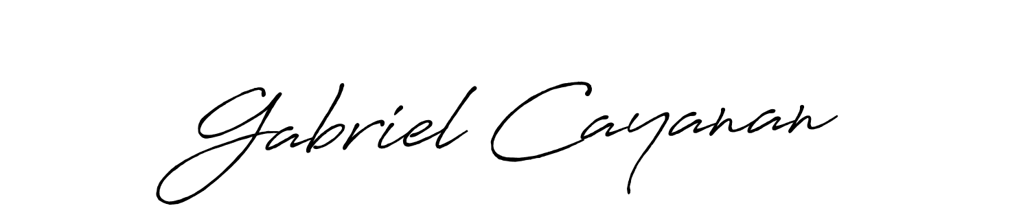 Design your own signature with our free online signature maker. With this signature software, you can create a handwritten (Antro_Vectra_Bolder) signature for name Gabriel Cayanan. Gabriel Cayanan signature style 7 images and pictures png