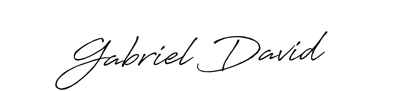 Make a beautiful signature design for name Gabriel David. With this signature (Antro_Vectra_Bolder) style, you can create a handwritten signature for free. Gabriel David signature style 7 images and pictures png