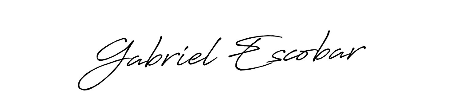 How to make Gabriel Escobar name signature. Use Antro_Vectra_Bolder style for creating short signs online. This is the latest handwritten sign. Gabriel Escobar signature style 7 images and pictures png