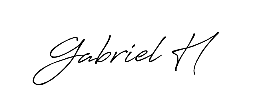 The best way (Antro_Vectra_Bolder) to make a short signature is to pick only two or three words in your name. The name Gabriel H include a total of six letters. For converting this name. Gabriel H signature style 7 images and pictures png