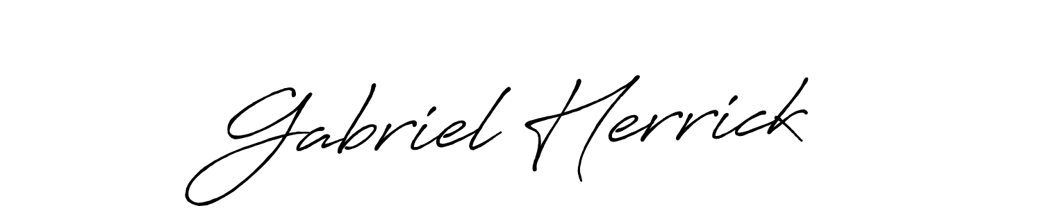 Gabriel Herrick stylish signature style. Best Handwritten Sign (Antro_Vectra_Bolder) for my name. Handwritten Signature Collection Ideas for my name Gabriel Herrick. Gabriel Herrick signature style 7 images and pictures png