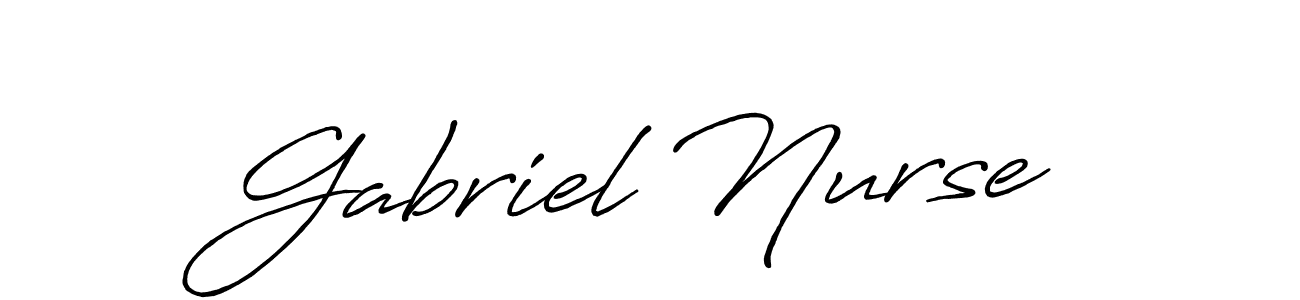 How to make Gabriel Nurse name signature. Use Antro_Vectra_Bolder style for creating short signs online. This is the latest handwritten sign. Gabriel Nurse signature style 7 images and pictures png