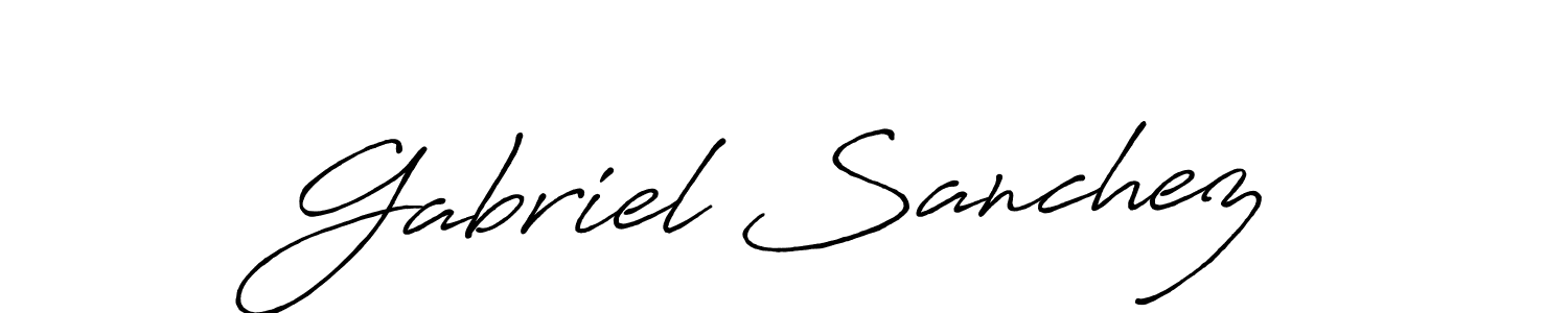 The best way (Antro_Vectra_Bolder) to make a short signature is to pick only two or three words in your name. The name Gabriel Sanchez include a total of six letters. For converting this name. Gabriel Sanchez signature style 7 images and pictures png