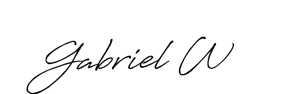 You should practise on your own different ways (Antro_Vectra_Bolder) to write your name (Gabriel W) in signature. don't let someone else do it for you. Gabriel W signature style 7 images and pictures png