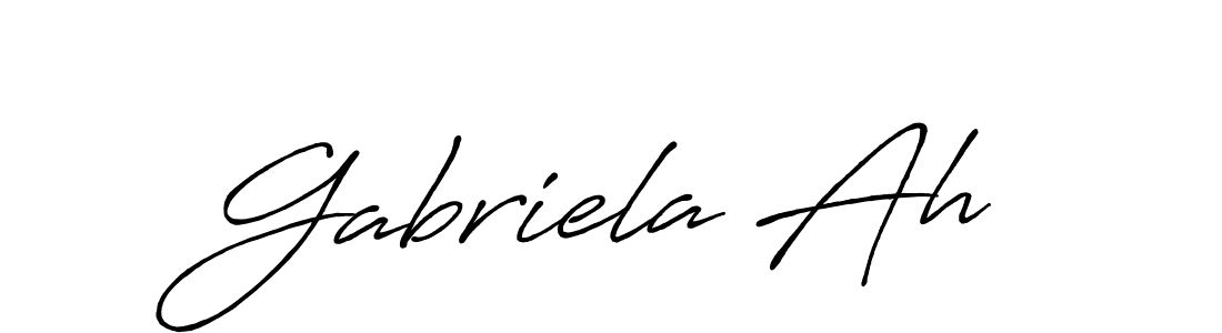 Also You can easily find your signature by using the search form. We will create Gabriela Ah name handwritten signature images for you free of cost using Antro_Vectra_Bolder sign style. Gabriela Ah signature style 7 images and pictures png