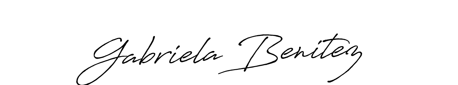 Gabriela Benitez stylish signature style. Best Handwritten Sign (Antro_Vectra_Bolder) for my name. Handwritten Signature Collection Ideas for my name Gabriela Benitez. Gabriela Benitez signature style 7 images and pictures png