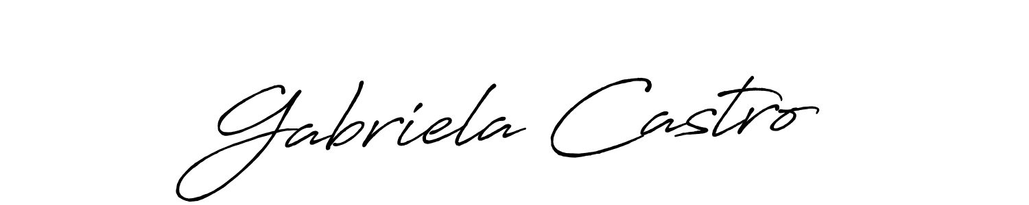 How to make Gabriela Castro name signature. Use Antro_Vectra_Bolder style for creating short signs online. This is the latest handwritten sign. Gabriela Castro signature style 7 images and pictures png