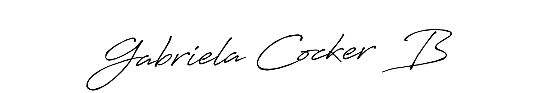 Check out images of Autograph of Gabriela Cocker  B name. Actor Gabriela Cocker  B Signature Style. Antro_Vectra_Bolder is a professional sign style online. Gabriela Cocker  B signature style 7 images and pictures png