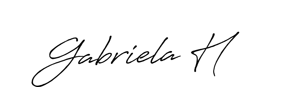 Once you've used our free online signature maker to create your best signature Antro_Vectra_Bolder style, it's time to enjoy all of the benefits that Gabriela H name signing documents. Gabriela H signature style 7 images and pictures png