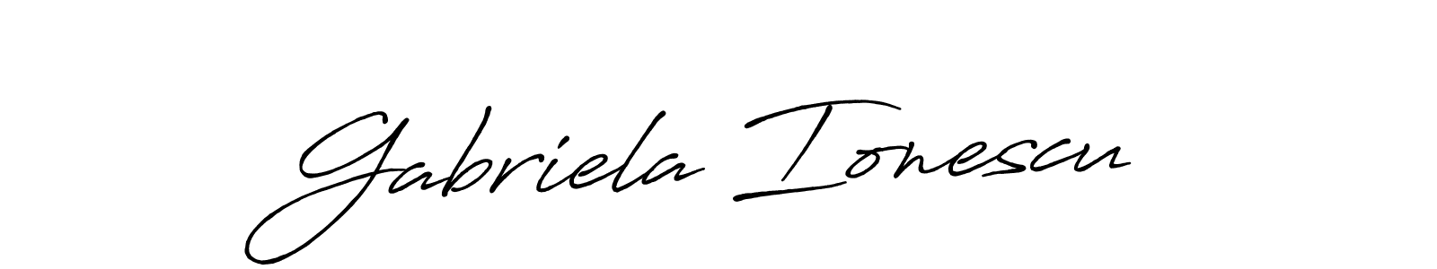 You should practise on your own different ways (Antro_Vectra_Bolder) to write your name (Gabriela Ionescu) in signature. don't let someone else do it for you. Gabriela Ionescu signature style 7 images and pictures png