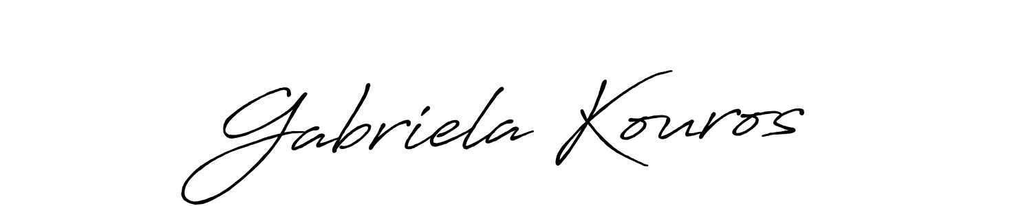Also we have Gabriela Kouros name is the best signature style. Create professional handwritten signature collection using Antro_Vectra_Bolder autograph style. Gabriela Kouros signature style 7 images and pictures png
