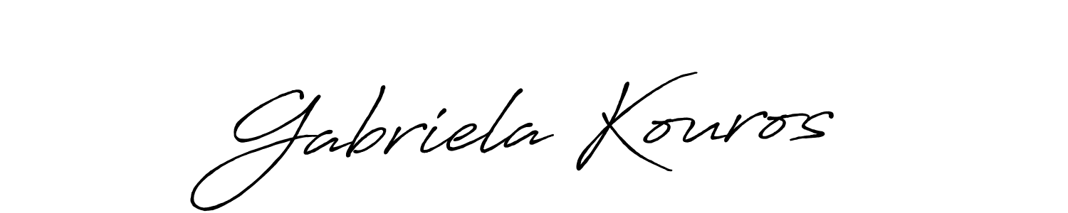 Also we have Gabriela Kouros name is the best signature style. Create professional handwritten signature collection using Antro_Vectra_Bolder autograph style. Gabriela Kouros signature style 7 images and pictures png