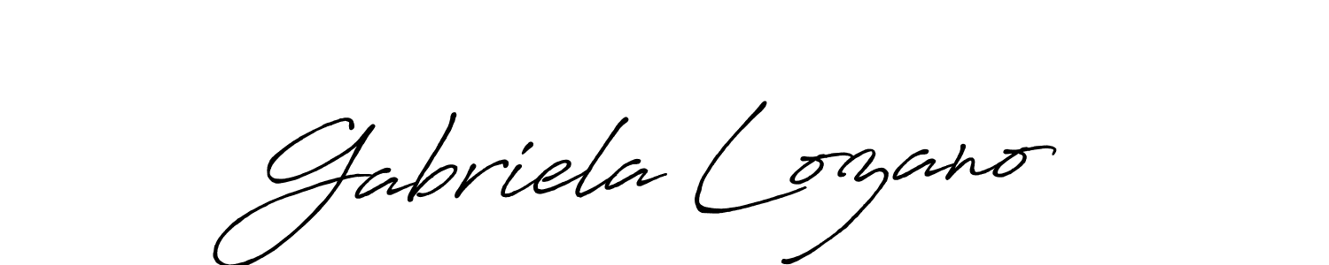 Create a beautiful signature design for name Gabriela Lozano. With this signature (Antro_Vectra_Bolder) fonts, you can make a handwritten signature for free. Gabriela Lozano signature style 7 images and pictures png