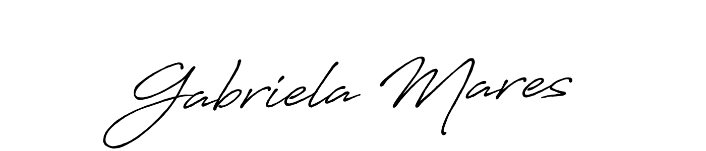 Create a beautiful signature design for name Gabriela Mares. With this signature (Antro_Vectra_Bolder) fonts, you can make a handwritten signature for free. Gabriela Mares signature style 7 images and pictures png