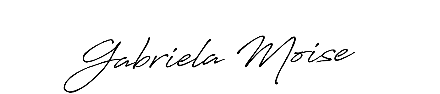 How to make Gabriela Moise name signature. Use Antro_Vectra_Bolder style for creating short signs online. This is the latest handwritten sign. Gabriela Moise signature style 7 images and pictures png