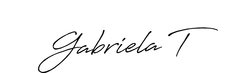 Similarly Antro_Vectra_Bolder is the best handwritten signature design. Signature creator online .You can use it as an online autograph creator for name Gabriela T. Gabriela T signature style 7 images and pictures png