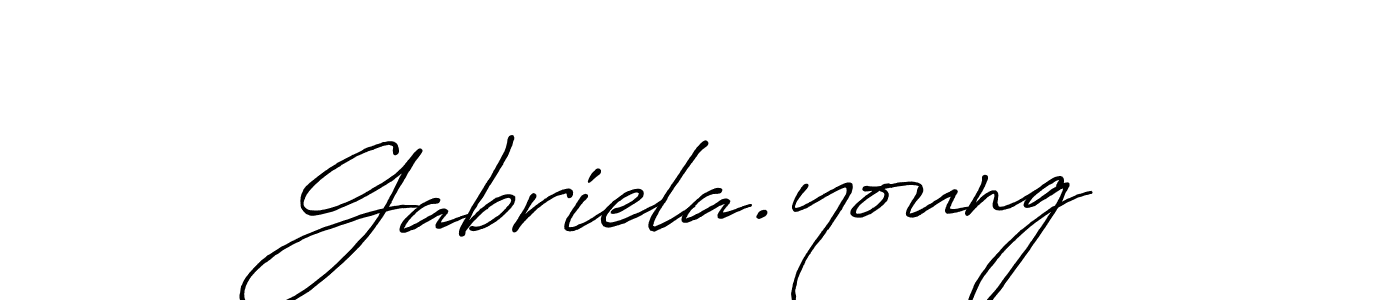 Design your own signature with our free online signature maker. With this signature software, you can create a handwritten (Antro_Vectra_Bolder) signature for name Gabriela.young. Gabriela.young signature style 7 images and pictures png