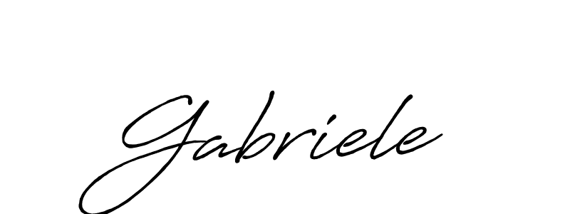 Create a beautiful signature design for name Gabriele. With this signature (Antro_Vectra_Bolder) fonts, you can make a handwritten signature for free. Gabriele signature style 7 images and pictures png