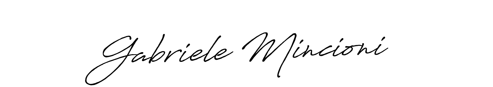 How to make Gabriele Mincioni name signature. Use Antro_Vectra_Bolder style for creating short signs online. This is the latest handwritten sign. Gabriele Mincioni signature style 7 images and pictures png