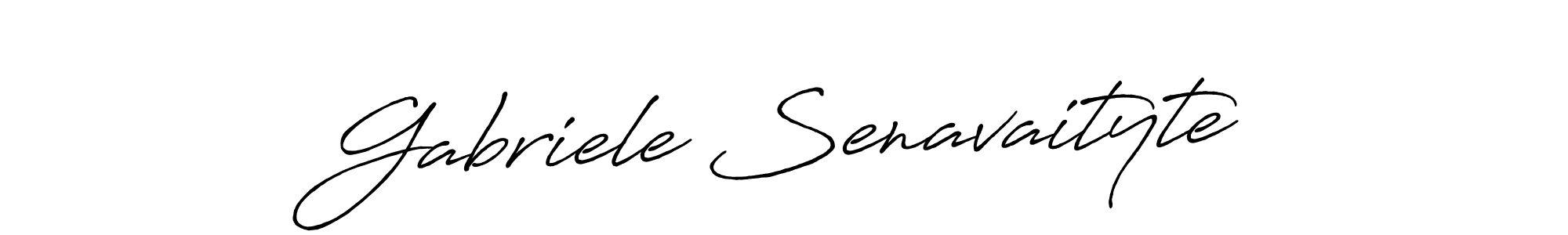 Make a beautiful signature design for name Gabriele Senavaityte. With this signature (Antro_Vectra_Bolder) style, you can create a handwritten signature for free. Gabriele Senavaityte signature style 7 images and pictures png