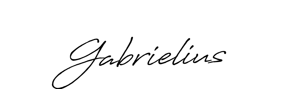 Create a beautiful signature design for name Gabrielius. With this signature (Antro_Vectra_Bolder) fonts, you can make a handwritten signature for free. Gabrielius signature style 7 images and pictures png