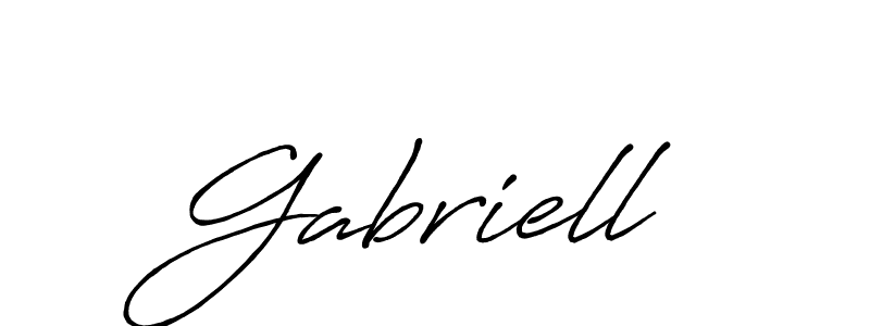 Gabriell stylish signature style. Best Handwritten Sign (Antro_Vectra_Bolder) for my name. Handwritten Signature Collection Ideas for my name Gabriell. Gabriell signature style 7 images and pictures png