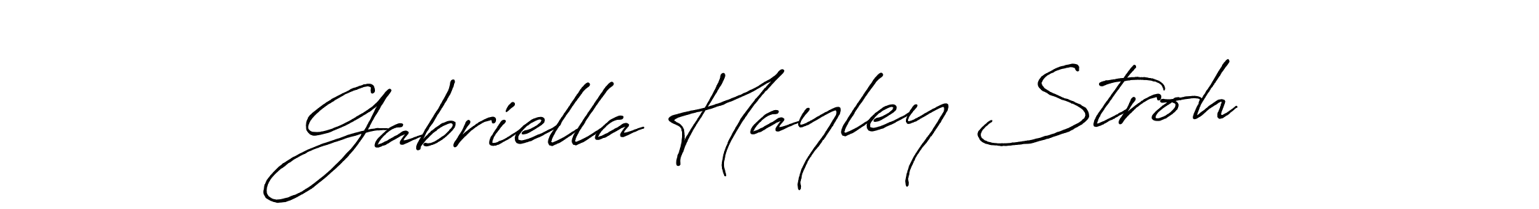 How to Draw Gabriella Hayley Stroh signature style? Antro_Vectra_Bolder is a latest design signature styles for name Gabriella Hayley Stroh. Gabriella Hayley Stroh signature style 7 images and pictures png