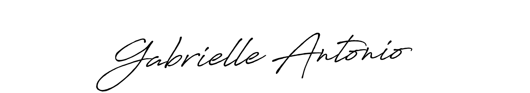 Create a beautiful signature design for name Gabrielle Antonio. With this signature (Antro_Vectra_Bolder) fonts, you can make a handwritten signature for free. Gabrielle Antonio signature style 7 images and pictures png