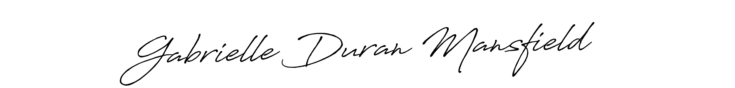 Gabrielle Duran Mansfield stylish signature style. Best Handwritten Sign (Antro_Vectra_Bolder) for my name. Handwritten Signature Collection Ideas for my name Gabrielle Duran Mansfield. Gabrielle Duran Mansfield signature style 7 images and pictures png