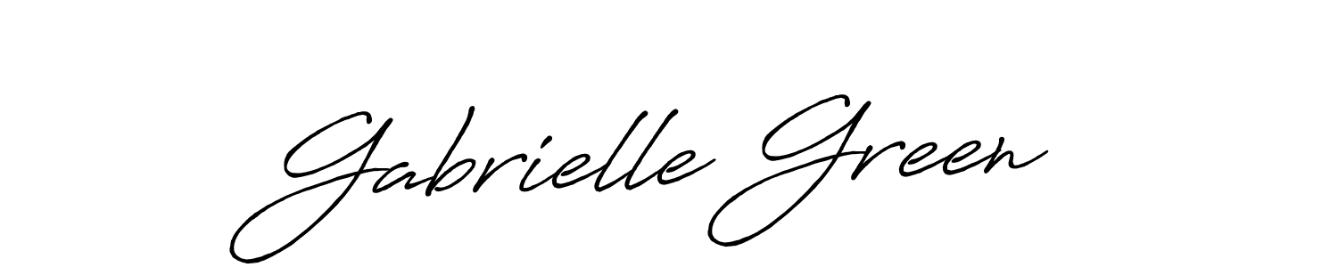 Gabrielle Green stylish signature style. Best Handwritten Sign (Antro_Vectra_Bolder) for my name. Handwritten Signature Collection Ideas for my name Gabrielle Green. Gabrielle Green signature style 7 images and pictures png