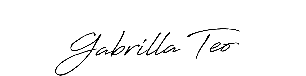 if you are searching for the best signature style for your name Gabrilla Teo. so please give up your signature search. here we have designed multiple signature styles  using Antro_Vectra_Bolder. Gabrilla Teo signature style 7 images and pictures png