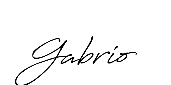 Use a signature maker to create a handwritten signature online. With this signature software, you can design (Antro_Vectra_Bolder) your own signature for name Gabrio. Gabrio signature style 7 images and pictures png