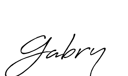 Use a signature maker to create a handwritten signature online. With this signature software, you can design (Antro_Vectra_Bolder) your own signature for name Gabry. Gabry signature style 7 images and pictures png