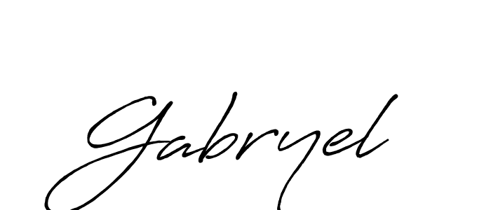 Design your own signature with our free online signature maker. With this signature software, you can create a handwritten (Antro_Vectra_Bolder) signature for name Gabryel. Gabryel signature style 7 images and pictures png