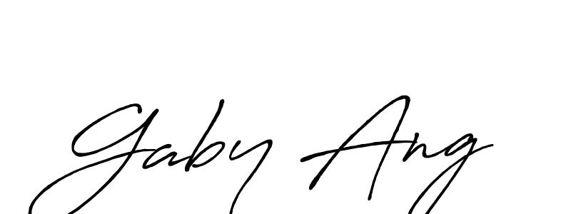 Also we have Gaby Ang name is the best signature style. Create professional handwritten signature collection using Antro_Vectra_Bolder autograph style. Gaby Ang signature style 7 images and pictures png